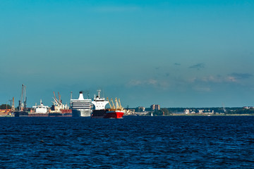 Cargo ship with wood