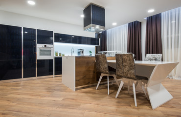 Modern gourmet kitchen interior