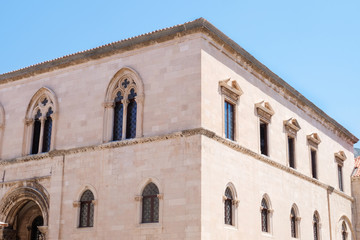 Fototapeta premium Old stone house in historical city