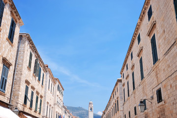 View of picturesque buildings in old city
