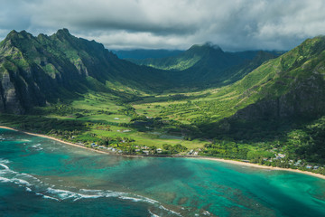 Beautiful green Hawaiian valley