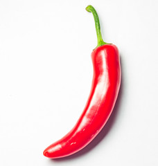 Перец чили на белом фоне