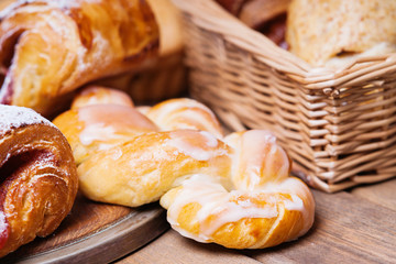Fresh baked homemade buns and rolls 