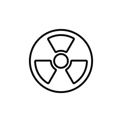 radiation radioactivity sign line icon black