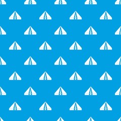 Tourist camping tent pattern seamless blue