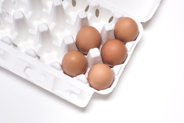 Egg Pack Isolated on White Background 