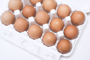Egg Pack Isolated on White Background 