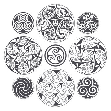 Vector celtic spiral design for prints, tattoo and decoration