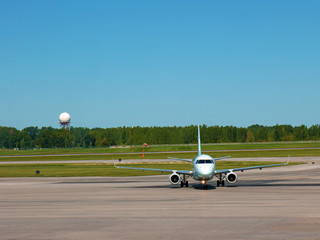 Airplane on the tarmac, Montreal, Canada