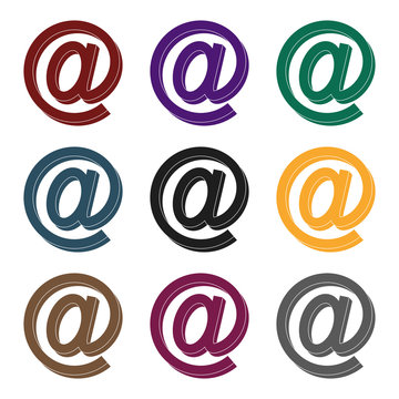 Email symbol.Mail and postman single icon in black style vector symbol stock illustration web.