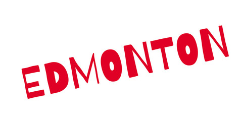 Edmonton rubber stamp. Grunge design with dust scratches. Effects can be easily removed for a clean, crisp look. Color is easily changed.