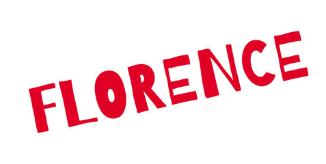 Florence rubber stamp. Grunge design with dust scratches. Effects can be easily removed for a clean, crisp look. Color is easily changed.