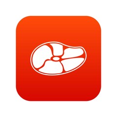 Steak icon digital red