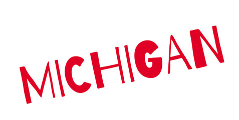 Michigan rubber stamp. Grunge design with dust scratches. Effects can be easily removed for a clean, crisp look. Color is easily changed.