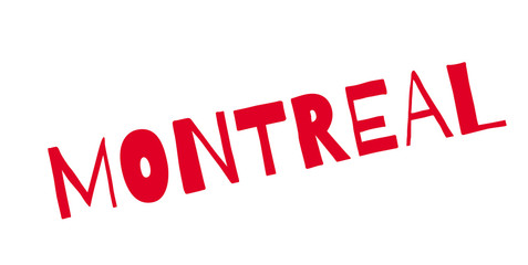 Montreal rubber stamp. Grunge design with dust scratches. Effects can be easily removed for a clean, crisp look. Color is easily changed.