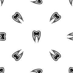 Tooth cross section pattern seamless black