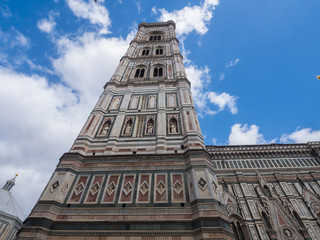 Famous Giotto Tower at Florence Cathedral (called Giottos Campanile)