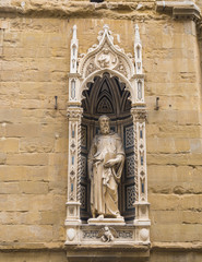Statue on the front of Orsanmichele Church in Florence