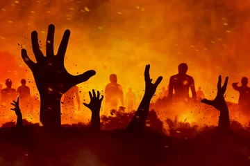 Fotobehang Zombies hand silhouette © fotokitas