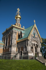 Fototapeta na wymiar Russian Chapel, Darmstadt, Hessen, Germany