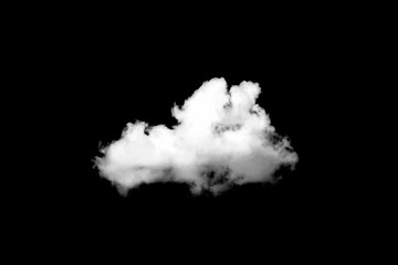 White cloud on black