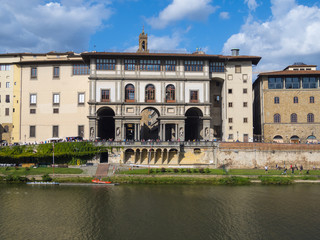 Fototapeta premium The famous Uffizi museum and galleries in Florence