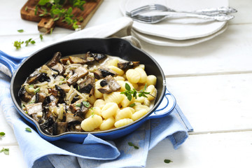 Potato gnocchi with mushroom