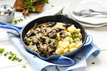 Potato gnocchi with mushroom