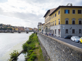 Naklejka na ściany i meble The banks of Arno river in Florence