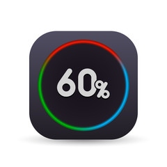 Dark MultiColor Web Button