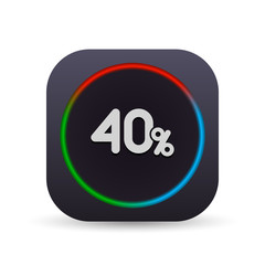 Dark MultiColor Web Button