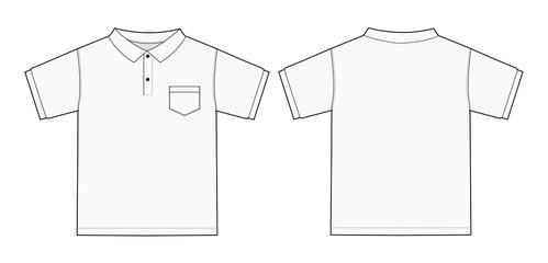 Illustration of Polo shirt (white)