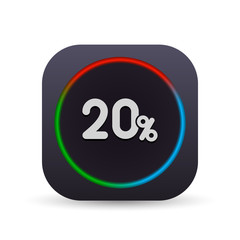 Dark MultiColor Web Button