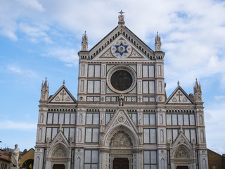 Fototapeta premium Santa Croce Basilica in the historic city center o Florence (Santa Croce di Firenze)