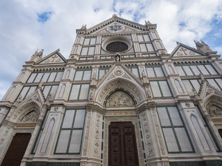 Fototapeta premium Santa Croce Basilica in the historic city center o Florence (Santa Croce di Firenze)