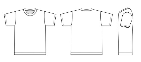 Tshirts illustration (white / side) - obrazy, fototapety, plakaty