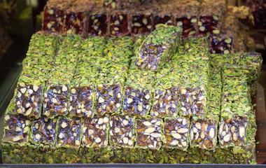 Traditional turkish delight rahat lokum
