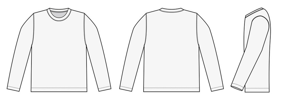 7,478 BEST Long Sleeve T Shirt Template 