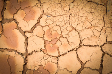 The cracked ground, Ground in drought, Soil texture and dry mud, Dry land.