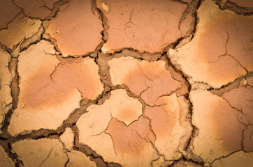 The cracked ground, Ground in drought, Soil texture and dry mud, Dry land.