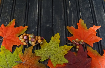 Autumn leaves and berries.