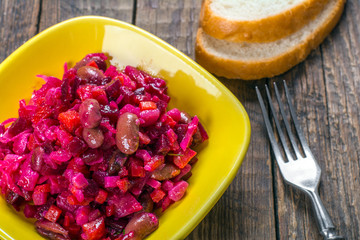 Vegetable salad, vinaigrette