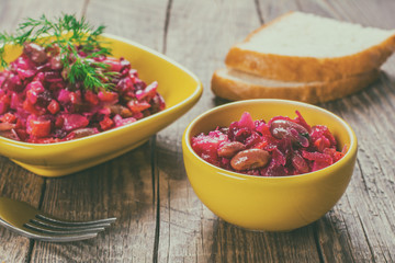 Vegetable salad, vinaigrette