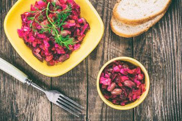 Vegetable salad, vinaigrette