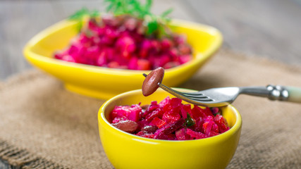 Vegetable salad, vinaigrette