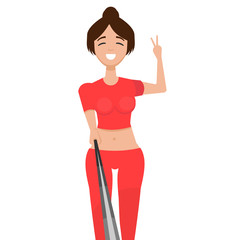 Online stream channel.  Vlogger, video streaming. Vector illustration in a flat style.