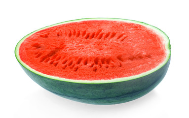 Sliced of watermelon isolated on white background.