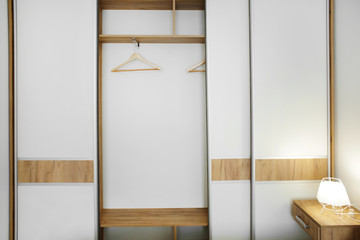 Beautiful wardrobe in room