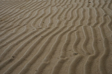 Wave Sand beach in the morning with shadow