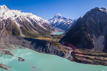 Aerial view of Mt Cook Landscape, New Zealand